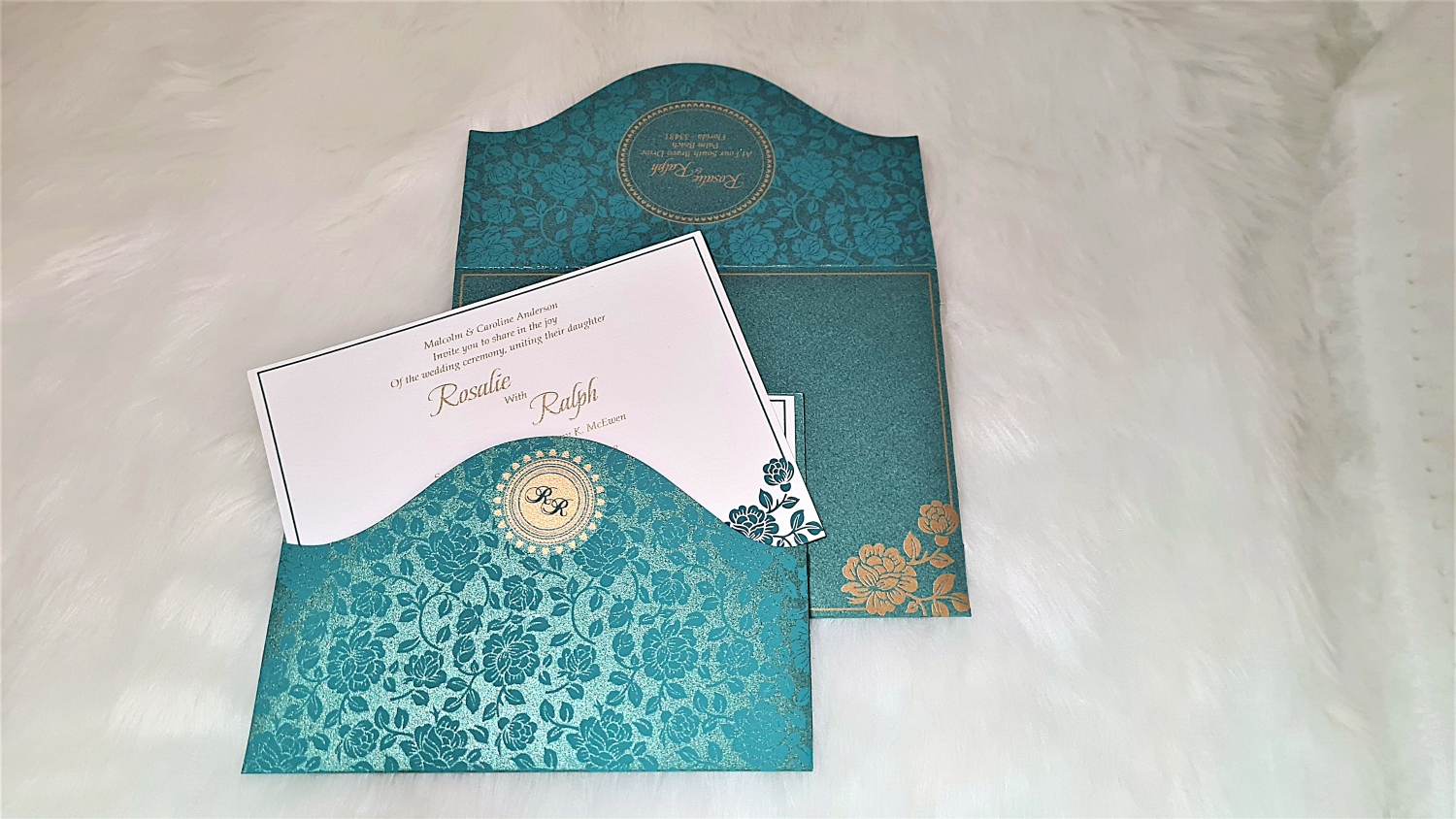 Screen Printed Wedding Invitations  Custom  Elegant Design - North Carolina - Charlotte ID1591043 2