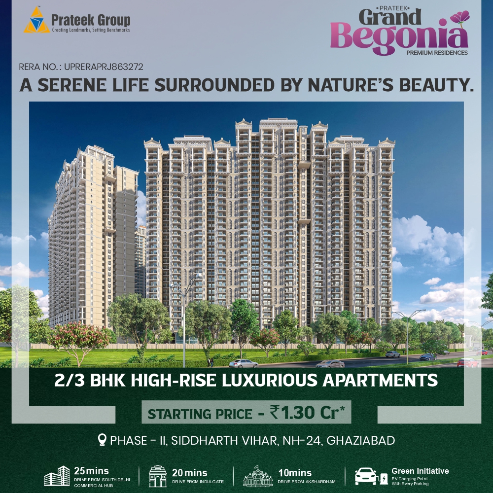 2 BHK Apartment in Siddharth Vihar by Prateek Grand Begonia - Uttar Pradesh - Ghaziabad ID1618452