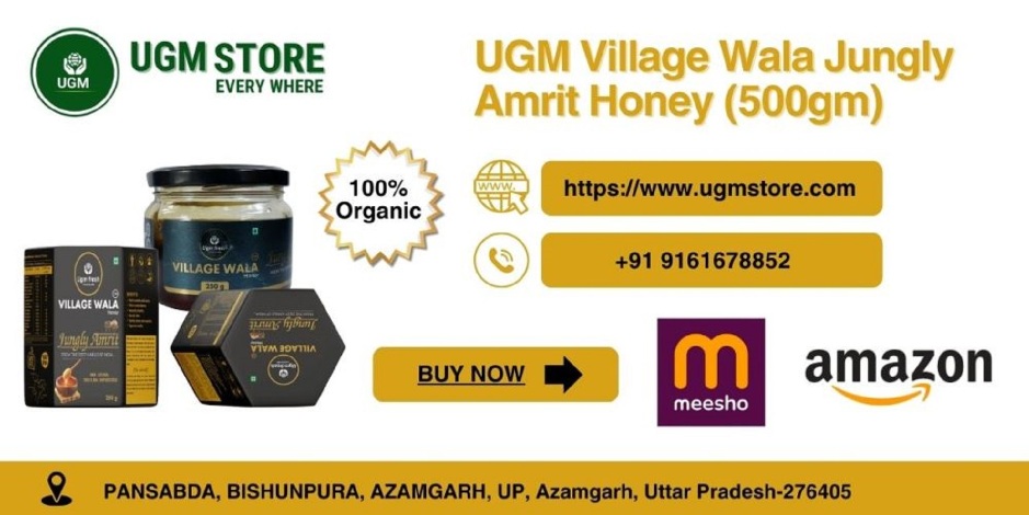 Village Wala Jungly Amrit Honey 500gm  Raw Pure Jungle H - Uttar Pradesh - Noida ID1604544