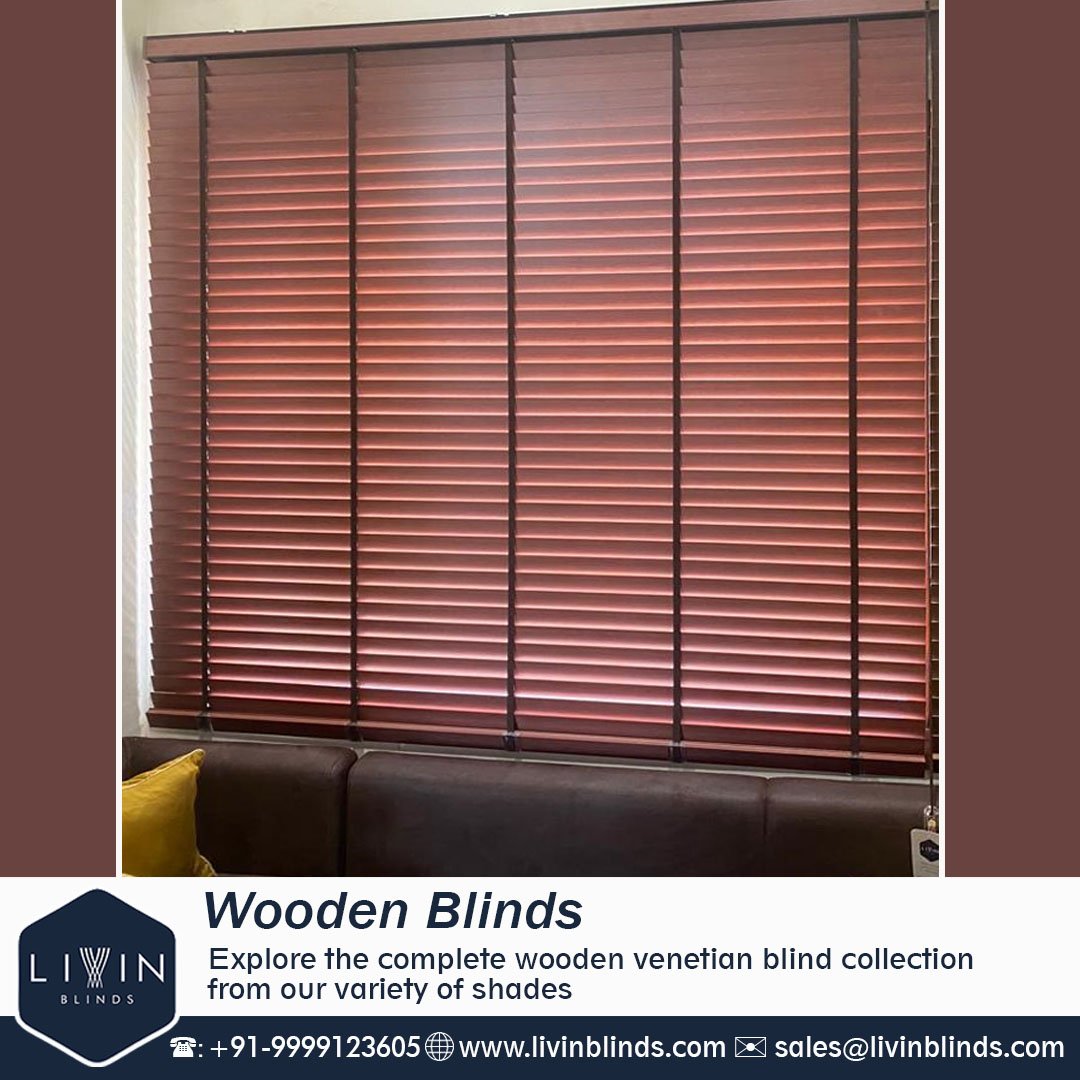 Elegant Wooden Blinds by Livin Blinds Delhi - Delhi - Delhi ID1602494