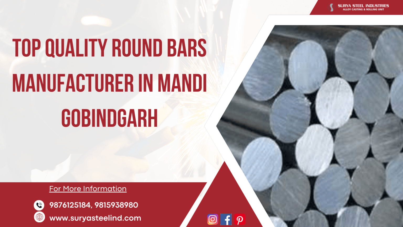 Top Quality Round Bars Manufacturer in Mandi Gobindgarh - Punjab - Ludhiana ID1596464