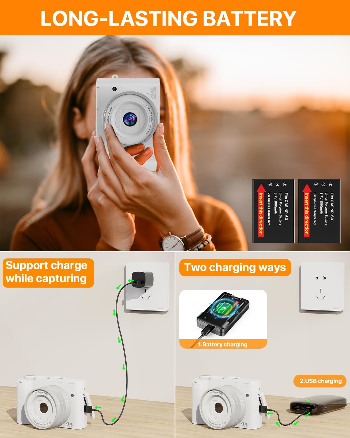 4K Digital Camera 64MP Dual Cameras for Photography Autofoc - New York - Albany ID1585852 3