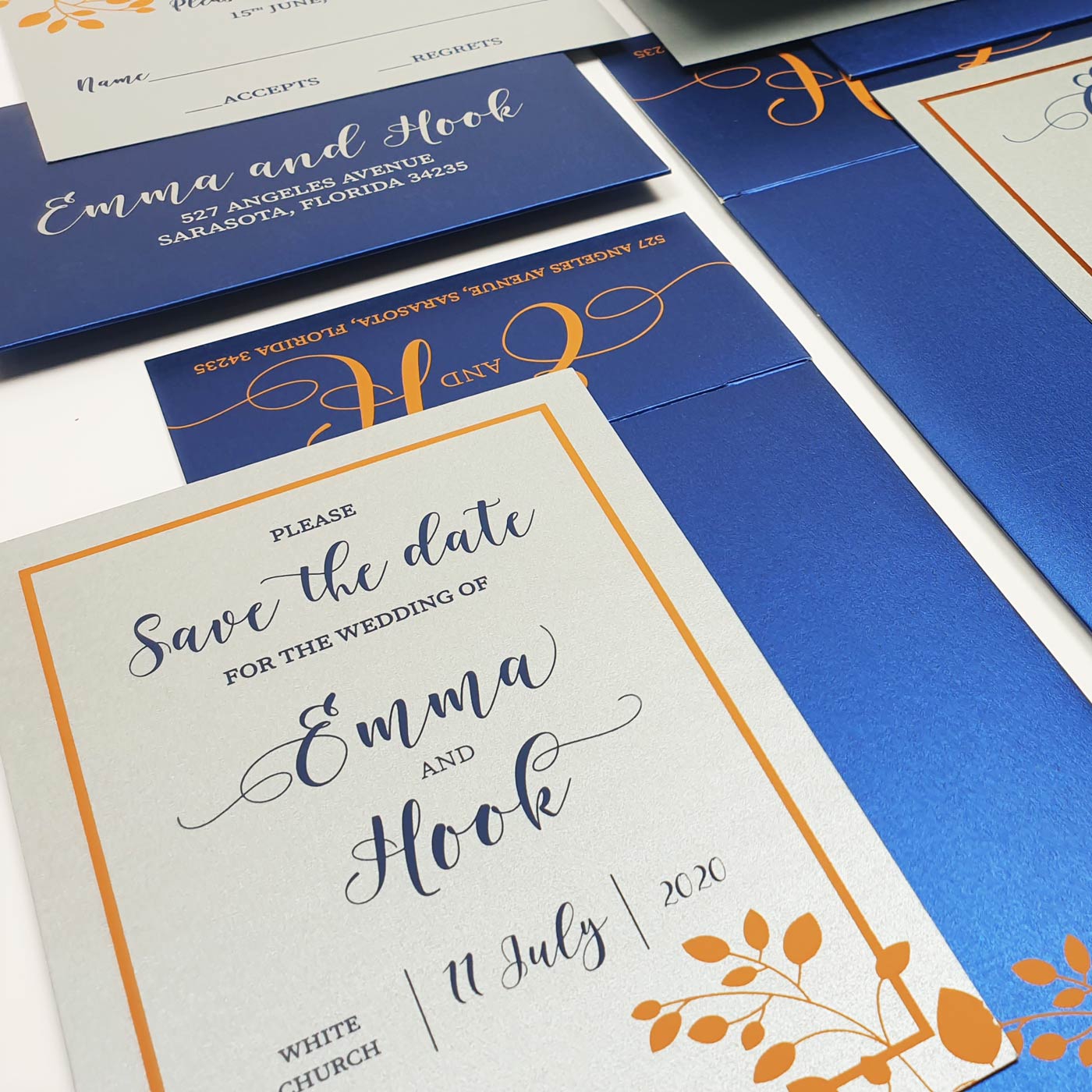 Premium Foil Stamped Invitations  Gold  Hot Foil Wedding I - Massachusetts - Boston ID1599478 2