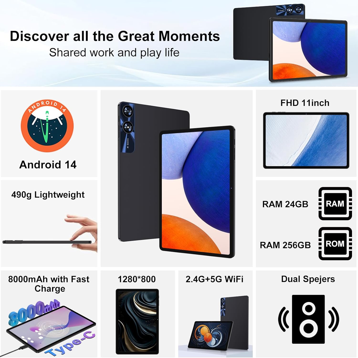 Android 11 Inch Tablet 24GB RAM 256GB ROM1TB Expand - New York - Albany ID1593683 4