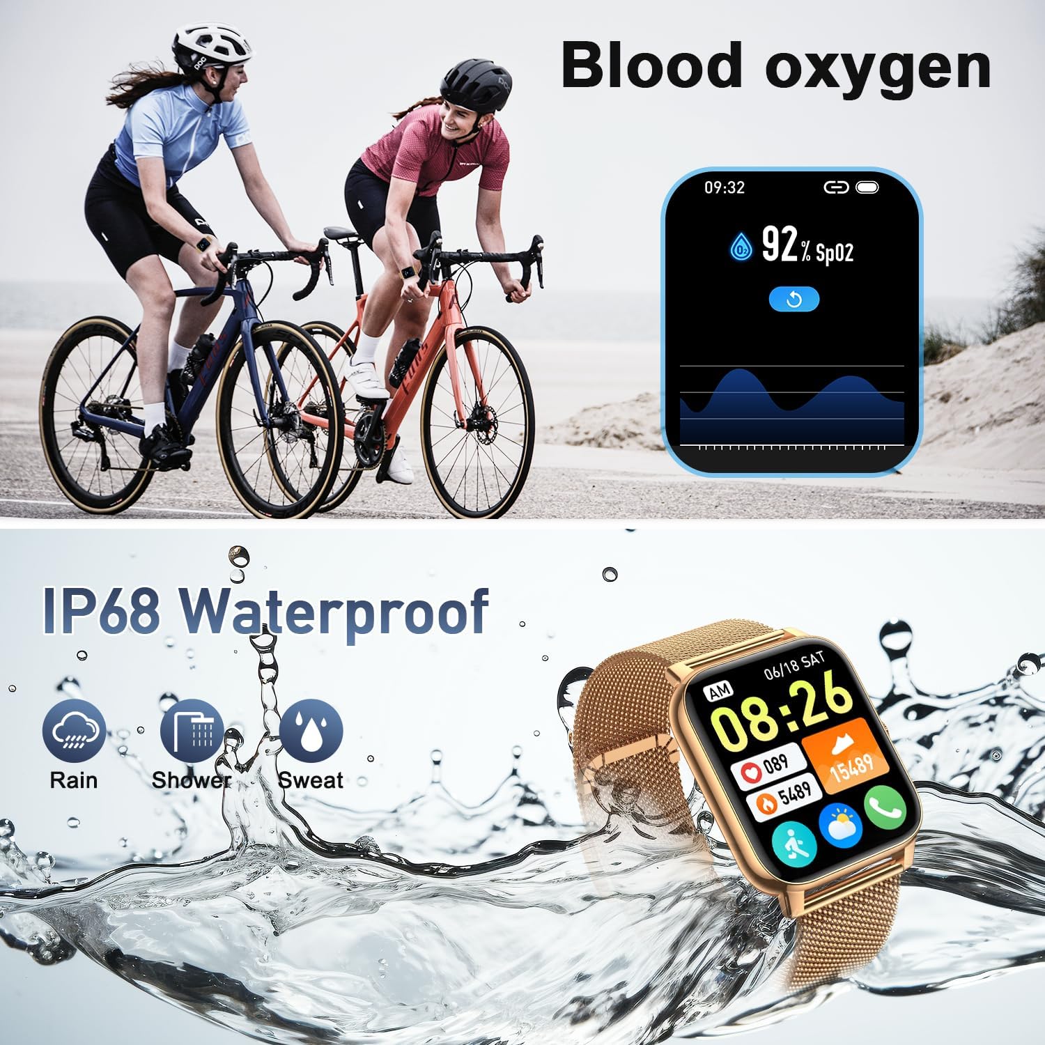 Smart Watch for Women Fitness Tracker Gold Smart Watches - New York - Albany ID1587264 4