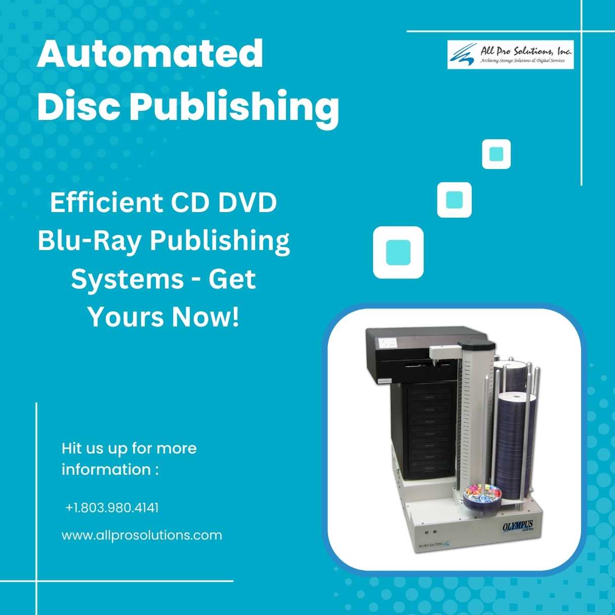 Efficient CD DVD BluRay Publishing Systems  Get Yours Now! - South Carolina - Charleston ID1554723