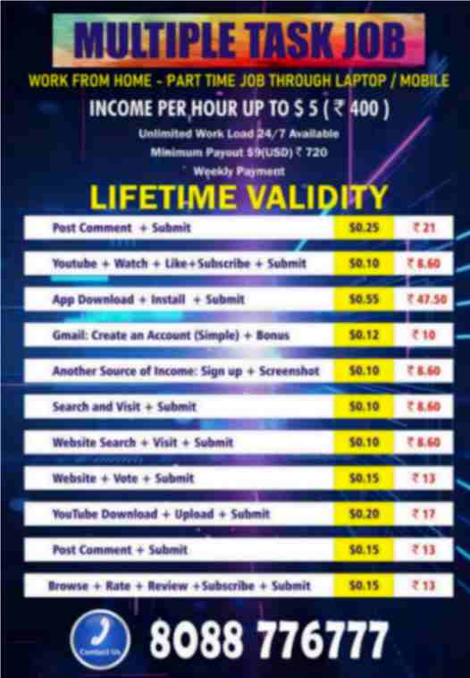Data Mining  Content writing  Watch video and earn from Ho - Karnataka - Bangalore ID1609299