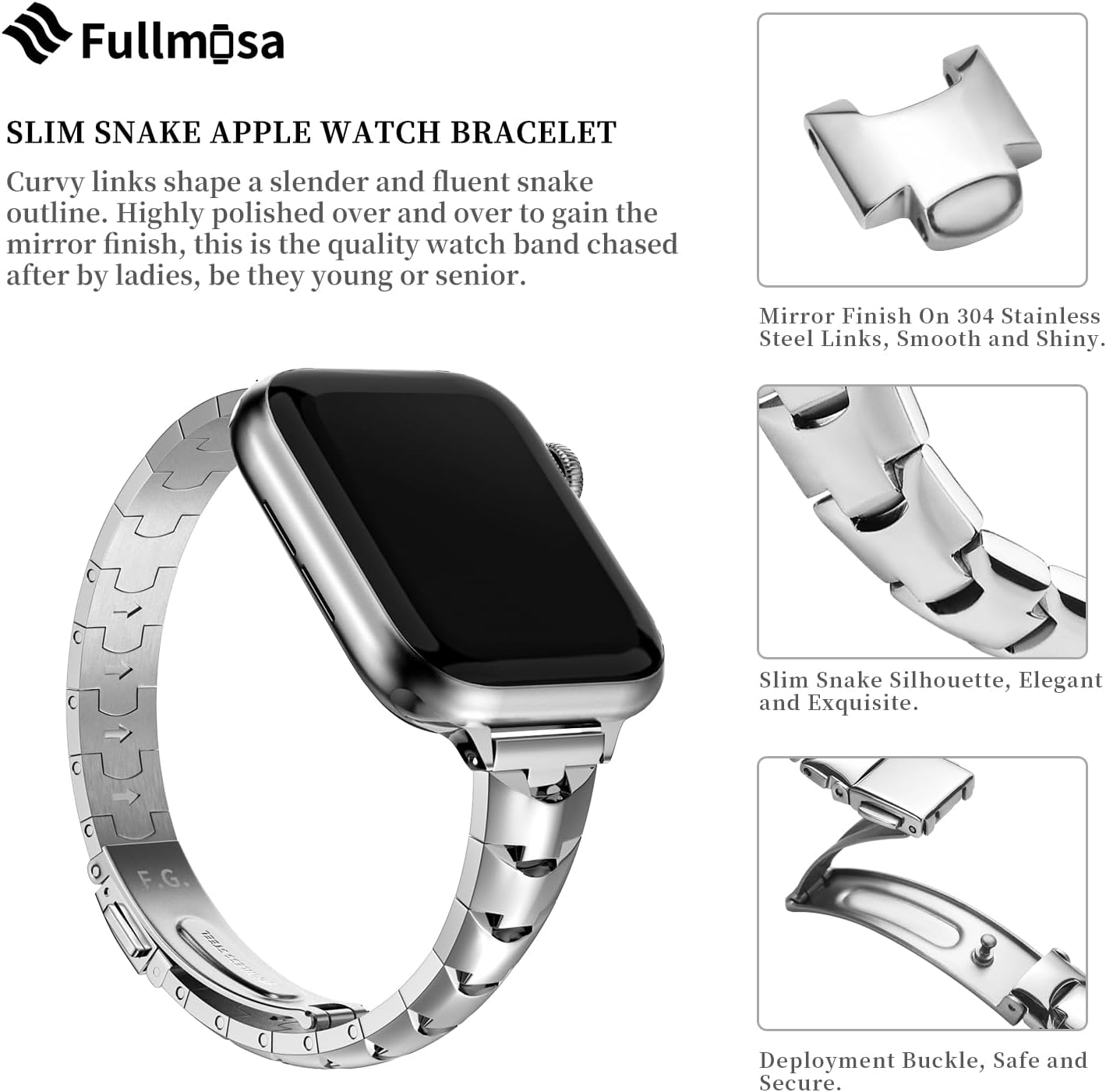 Full Mosaic Slim Metal Band Compatible with apple watch band - New Mexico - Albuquerque ID1548825