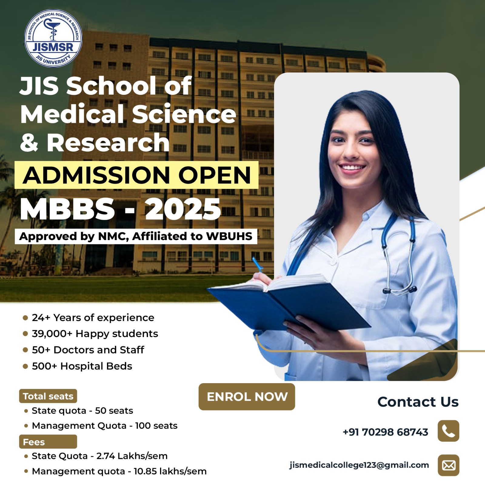 Become a Doctor in 2025  Join JIS School of Medical Scien - West Bengal - Kolkata ID1604606 3