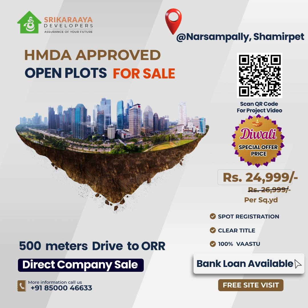 HMDA AND RERA aproved open plots for sale in hyderabad near  - West Virginia - Berkeley Springs ID1517209
