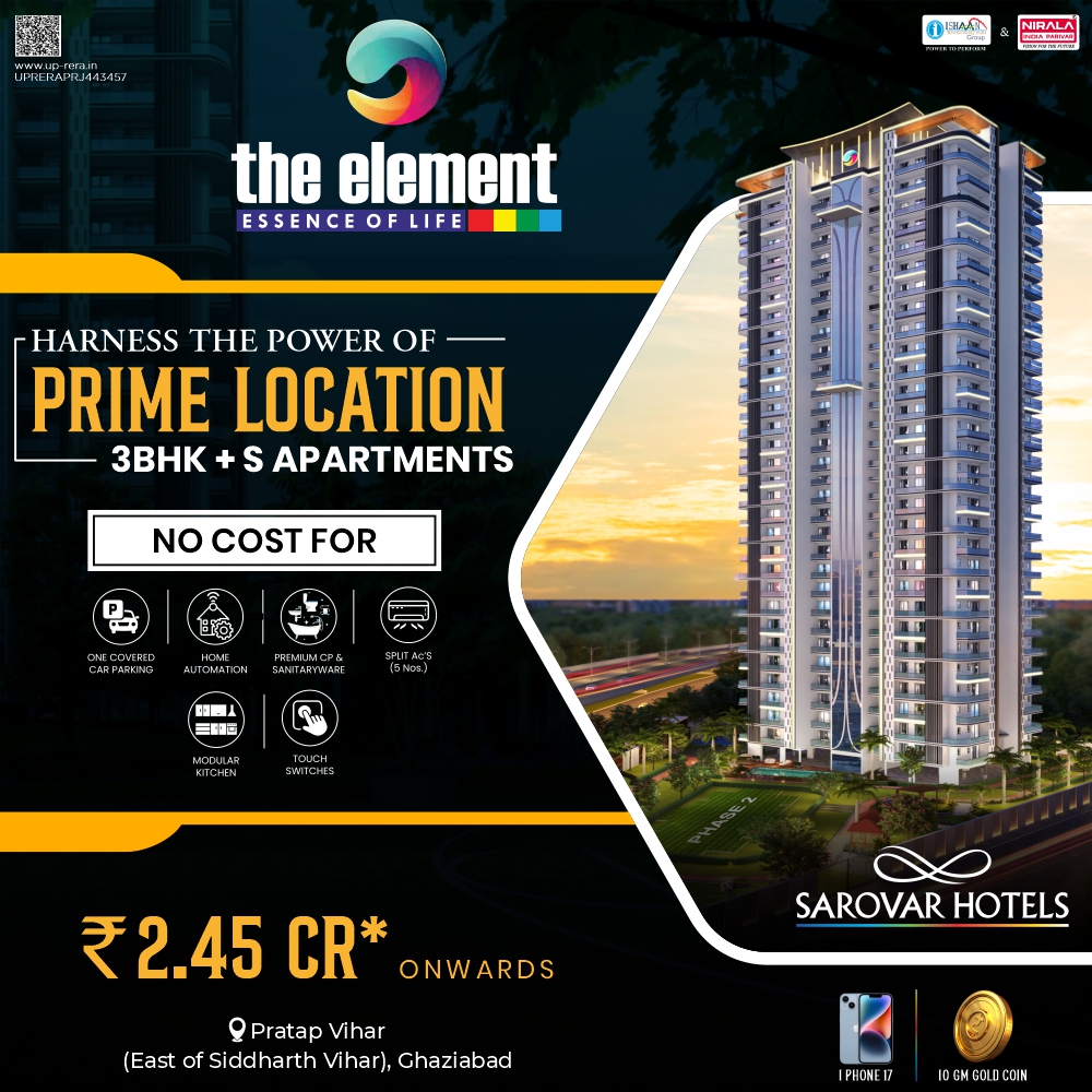 3 BHK Apartment in Pratap Vihar by The Element - Uttar Pradesh - Ghaziabad ID1618634