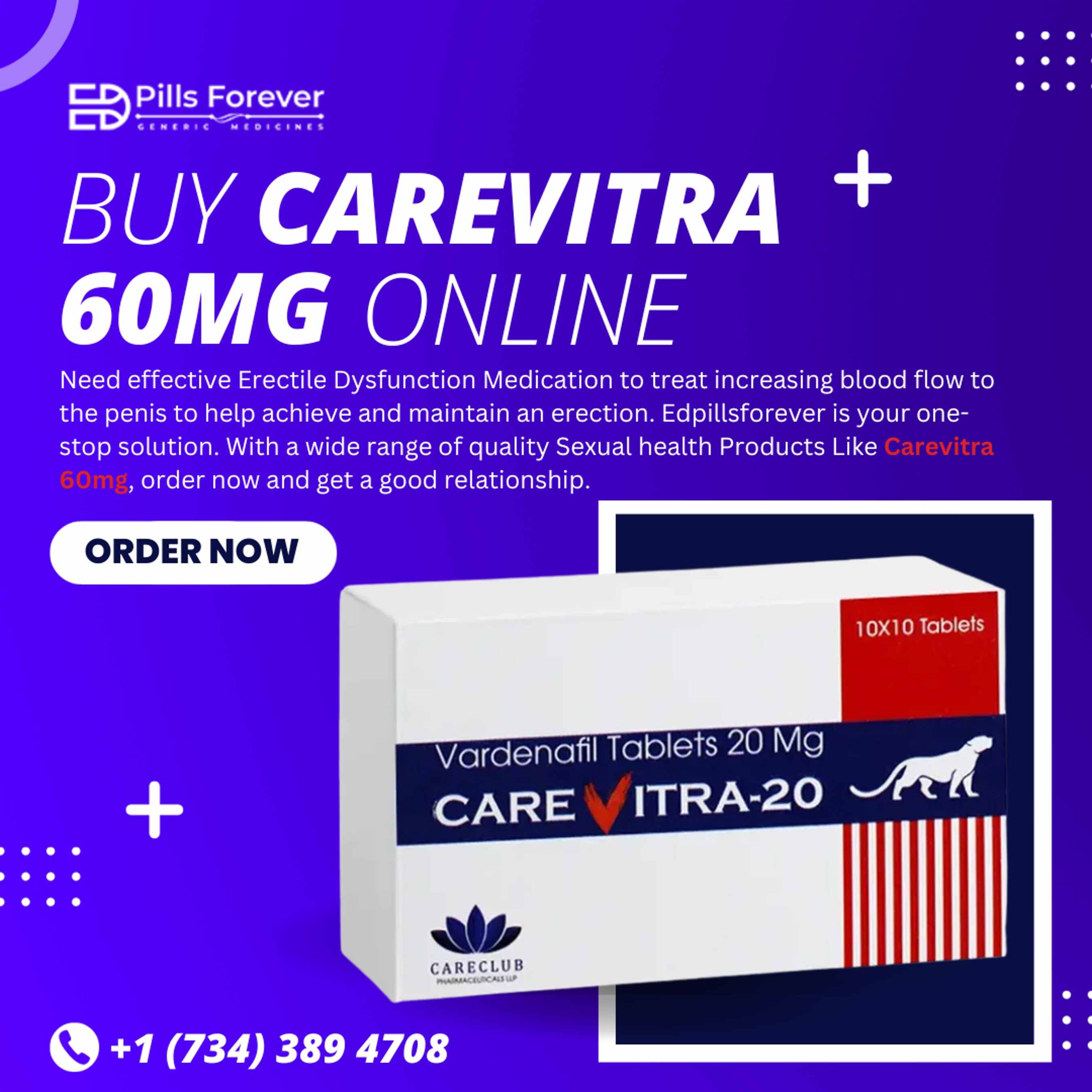 Buy Carevitra 60MG Treatment for Erectile Dysfunction - Alabama - Birmingham ID1534310