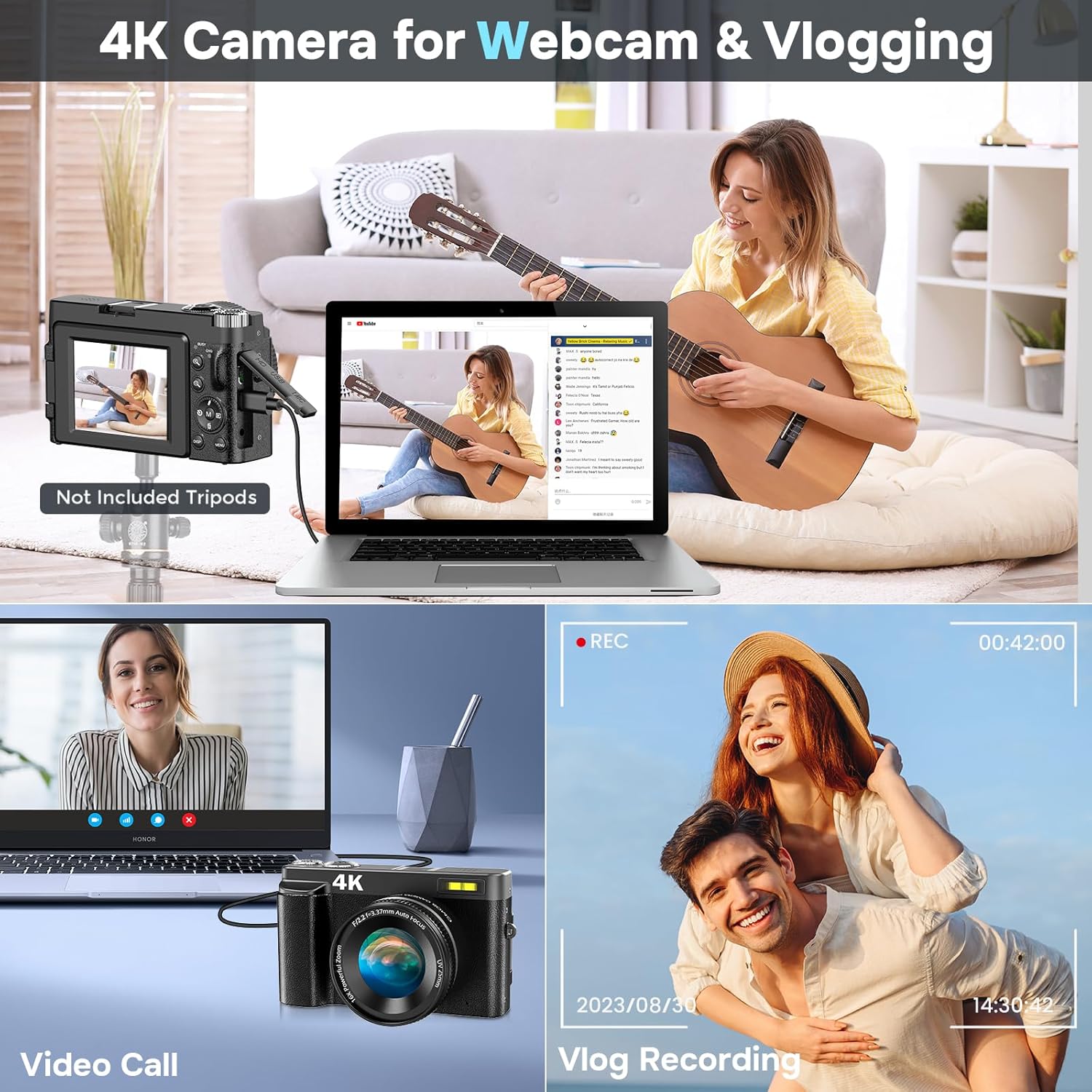 4K Digital Camera for Photography Autofocus Upgraded 48MP V - New York - Albany ID1587007 3