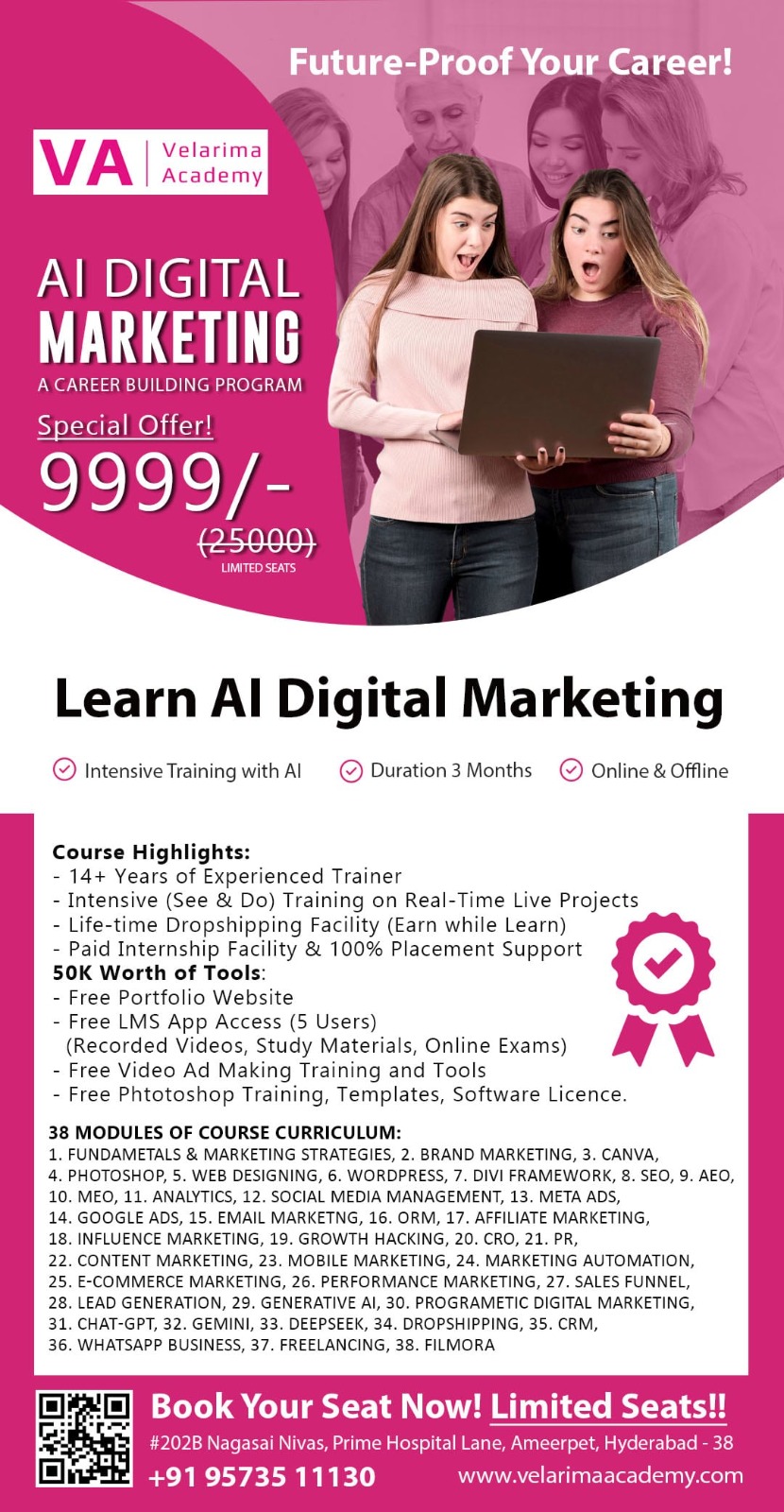 Learn Full Stack Digital Marketing  - Andhra Pradesh - Hyderabad ID1617460