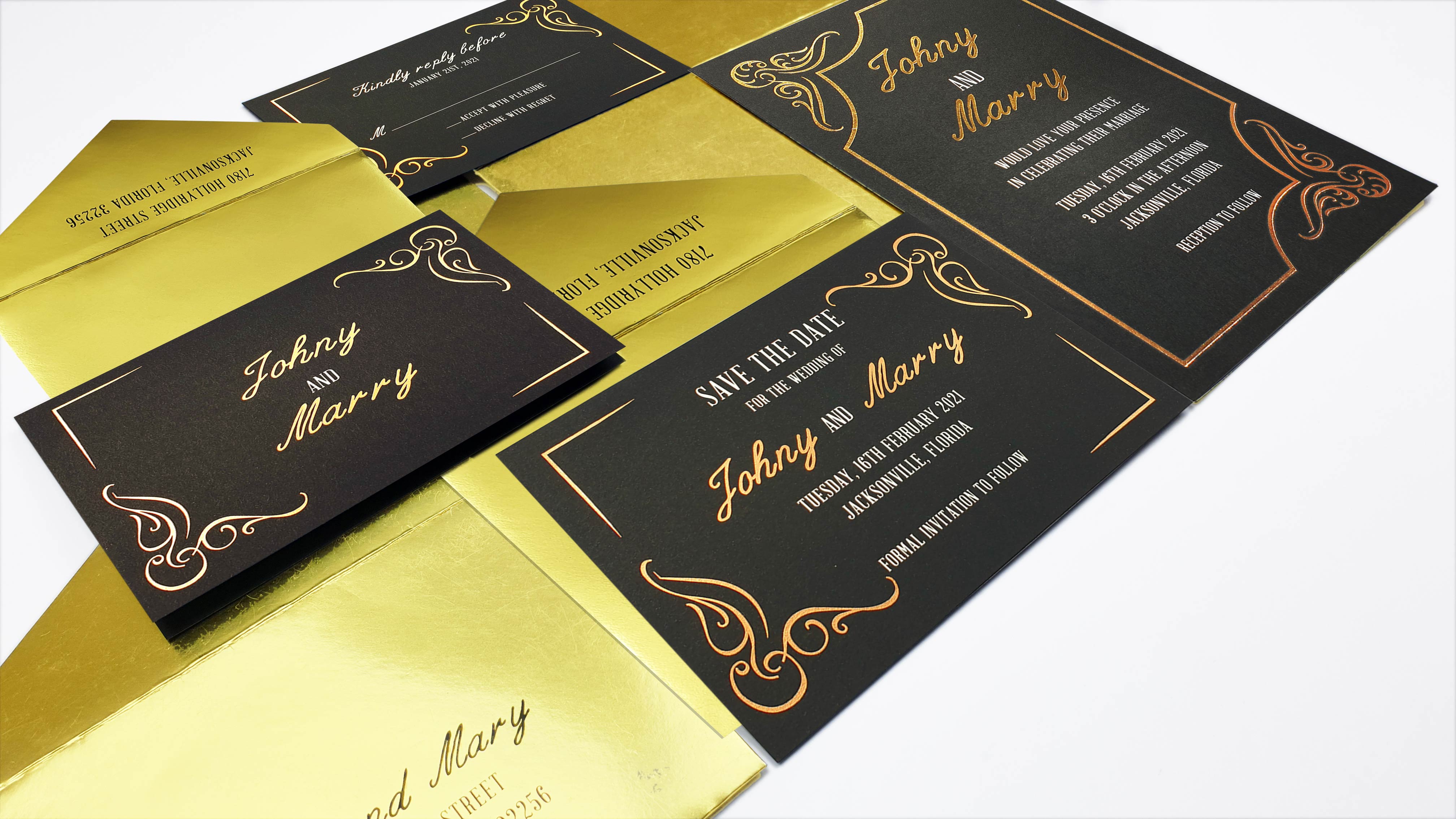 Elegant Wedding Invitation Suites for Every Style  Custom D - North Carolina - Charlotte ID1591904 2