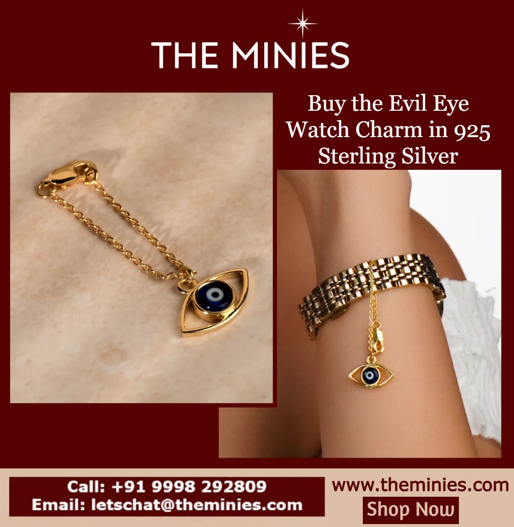 Buy the Evil Eye Watch Charm in 925 Sterling Silver in India - Gujarat - Vadodara ID1588086