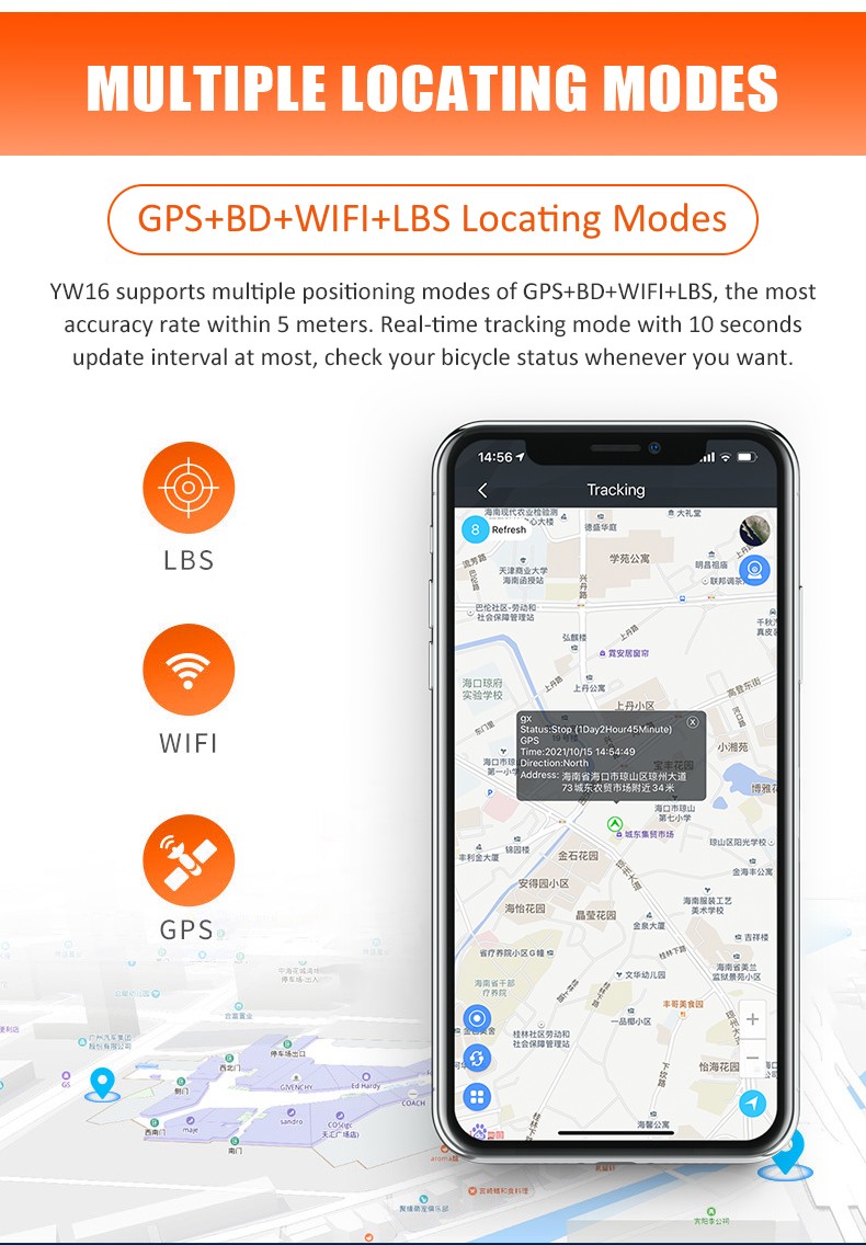 YW16 Bicycle GPS Tracker 4G Antitheft Tracker Bicycle Ridin - California - Corona ID1610764 3