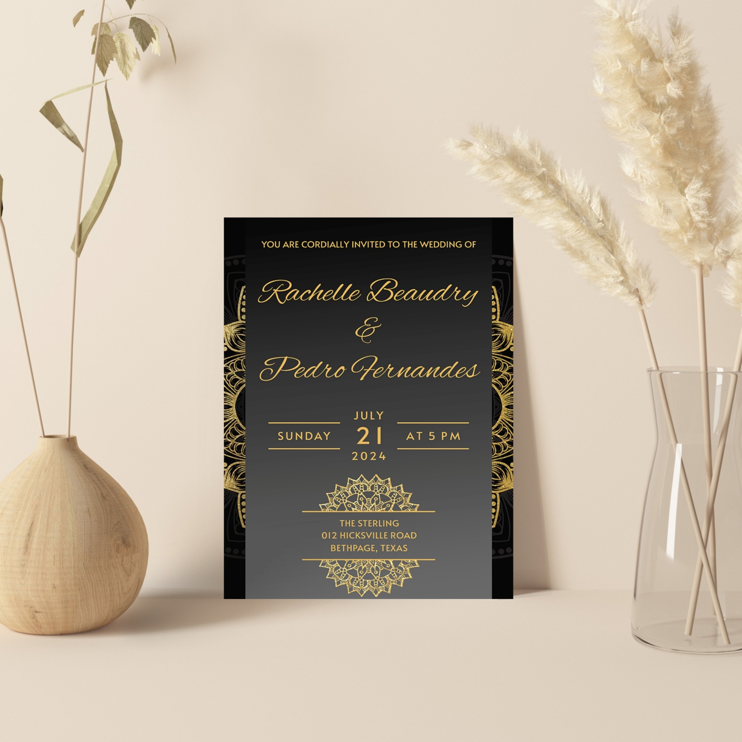 HighQuality Single Sheet Invitations  Custom Cards Shimme - New Jersey - Branchburg ID1594240