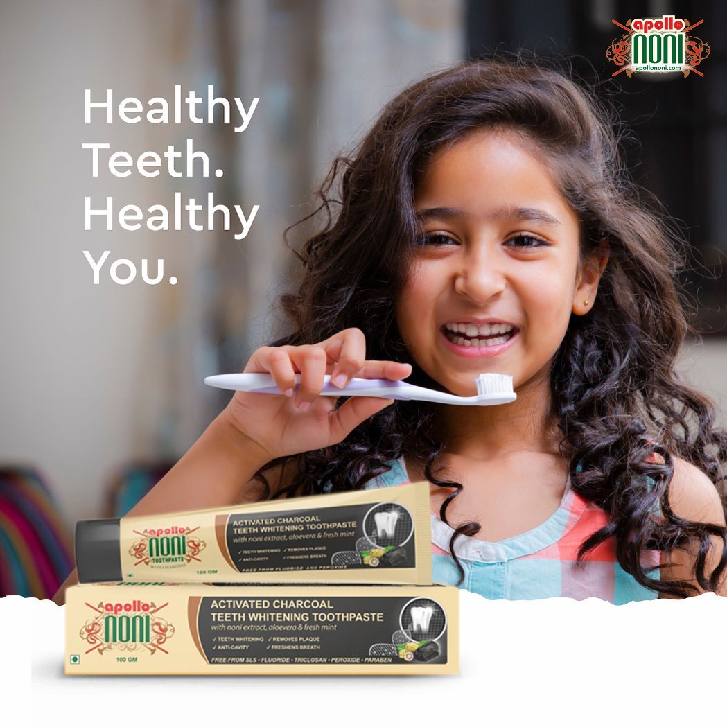 Apollo Noni Activated Charcoal Teeth Whitening With Noni Ext - Gujarat - Ahmedabad ID1518529 4