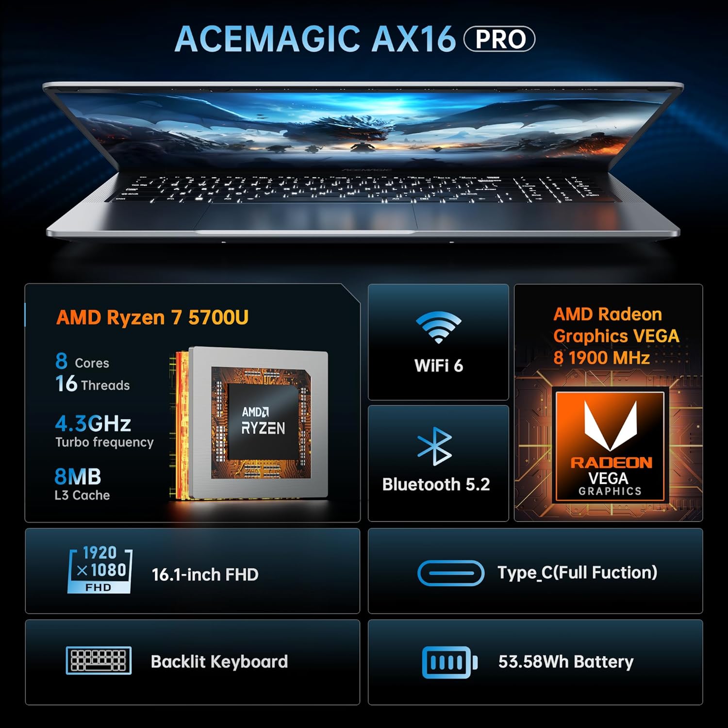 Laptop with Backlit Keyboard Gaming Laptop with AMD Ryzen 7 - New York - Albany ID1549602 4