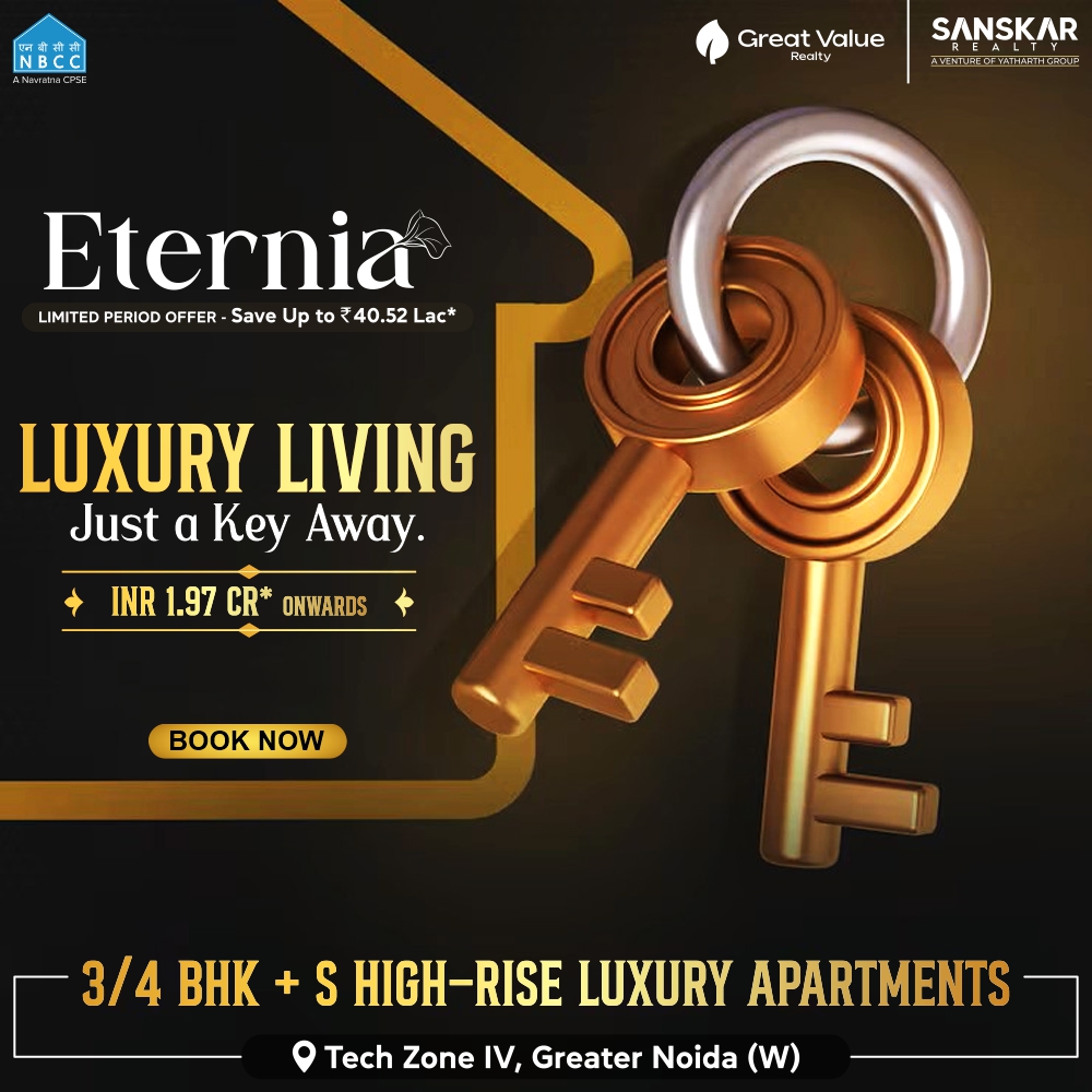 34 BHK Apartments in Greater Noida West   Eternia Residenc - Uttar Pradesh - Noida ID1613821 1