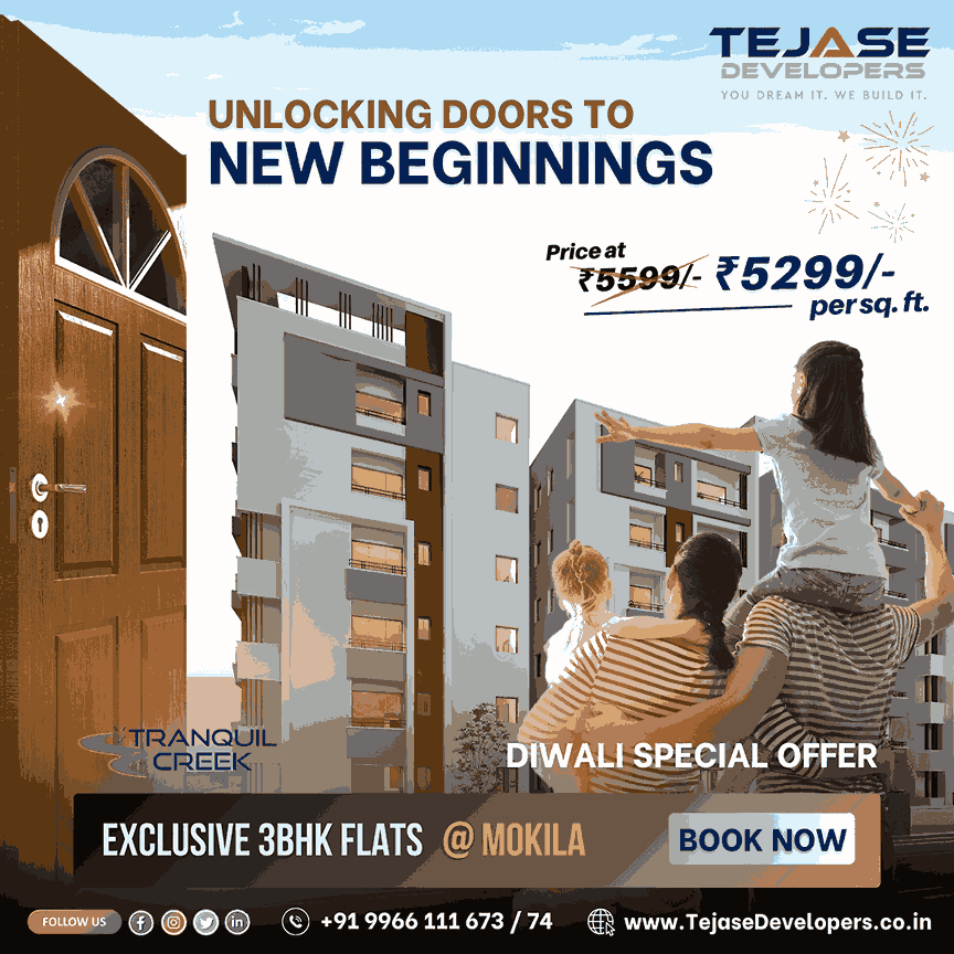 3 bhk flats in hyderabad - Andhra Pradesh - Secunderabad ID1585162