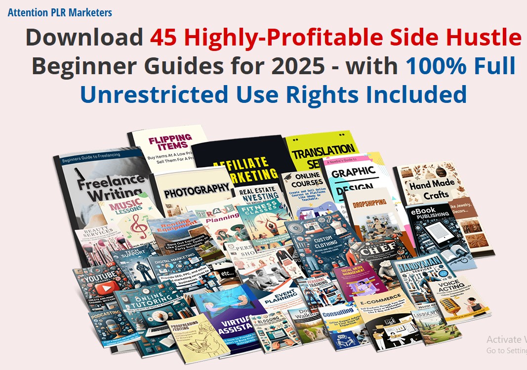 2025 Side Hustle Beginner Guides w Unrestricted PLR Review - New York - Albany ID1594733