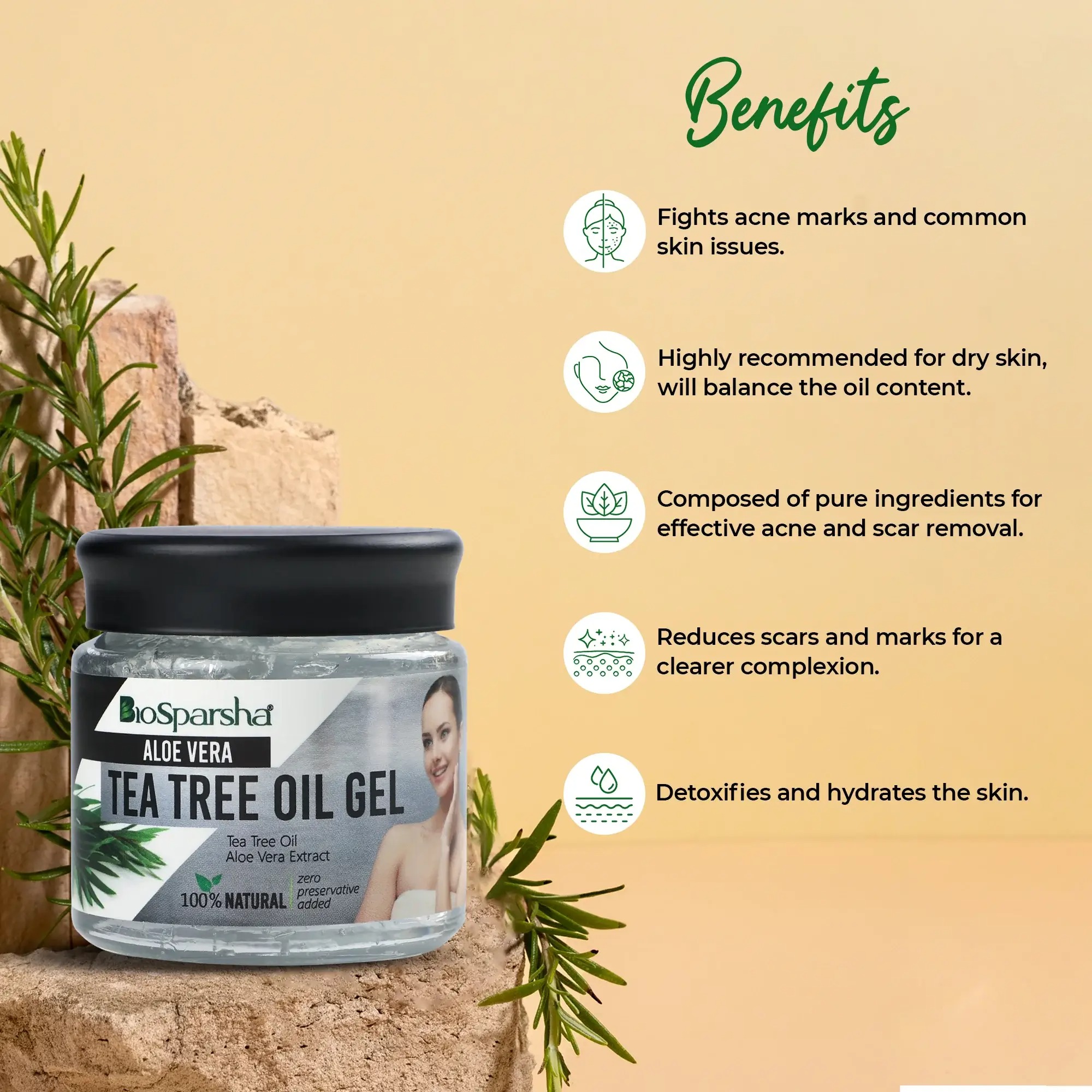 Get Clear Calm Skin with Aloe Vera Tea Tree Oil Gel - Kerala - Kannur ID1618522