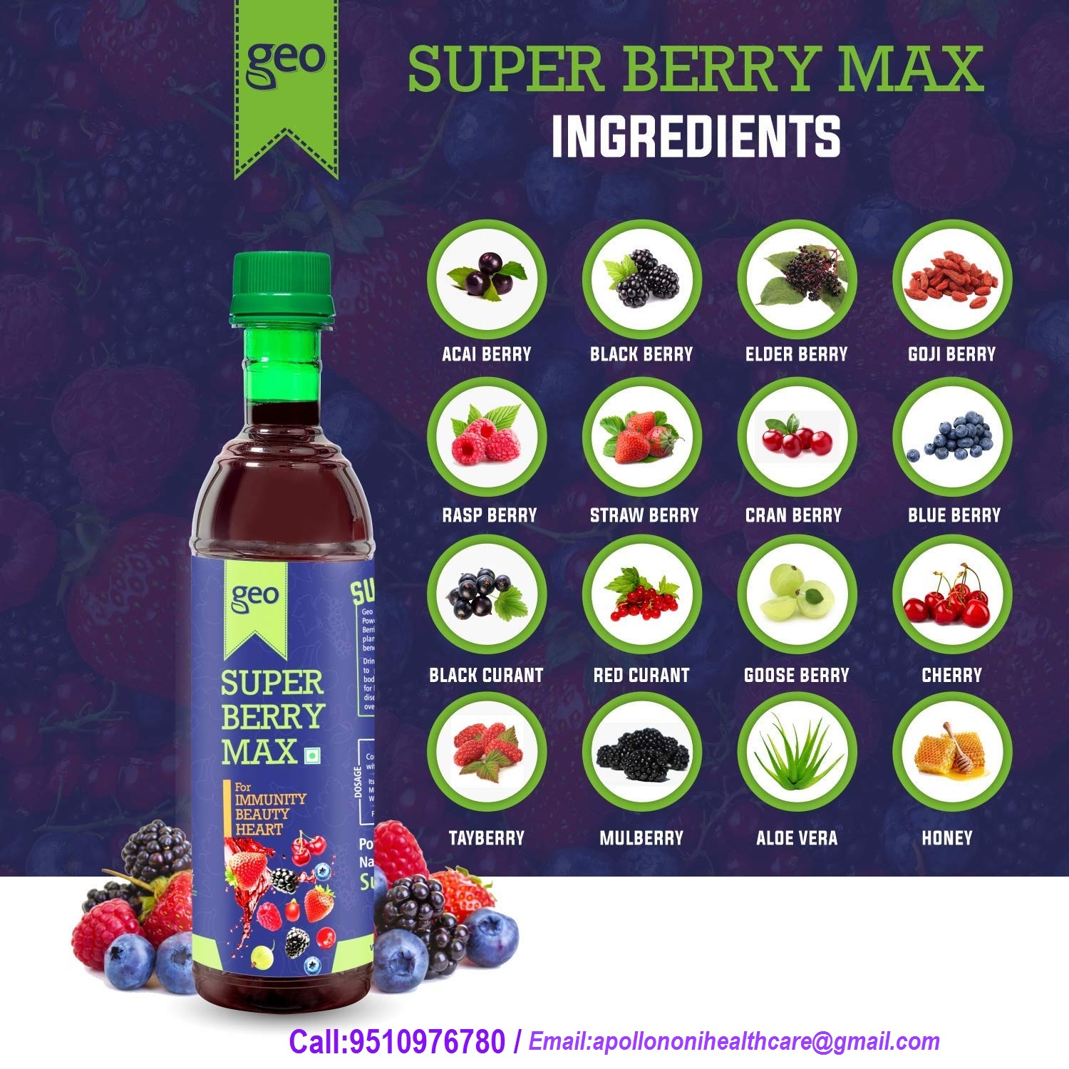 GEO Natural Super Berry Max Juice Concentrate For Immunity B - Gujarat - Ahmedabad ID1518373 2