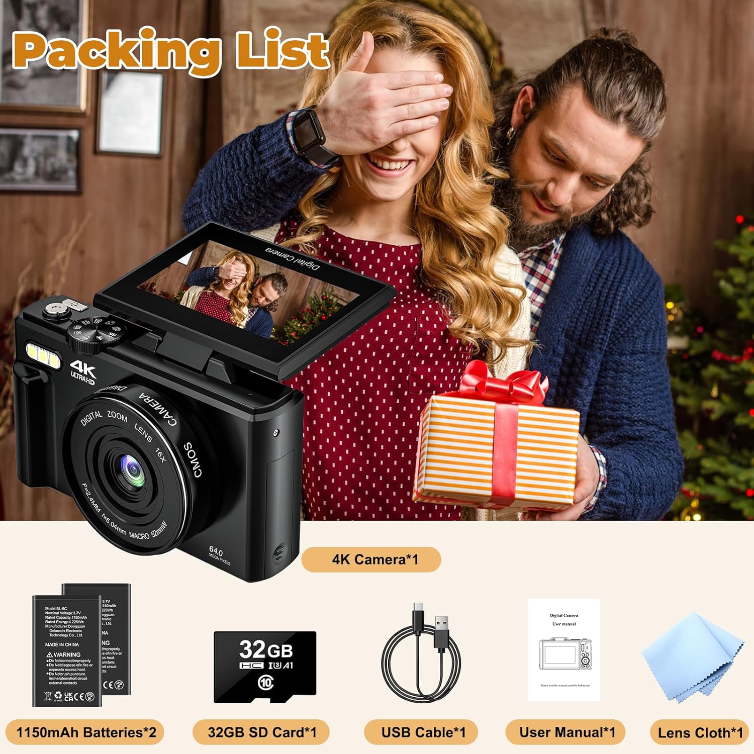 4K Digital Camera  Digital Cameras for Photography  64MP V - New York - Albany ID1586382 3