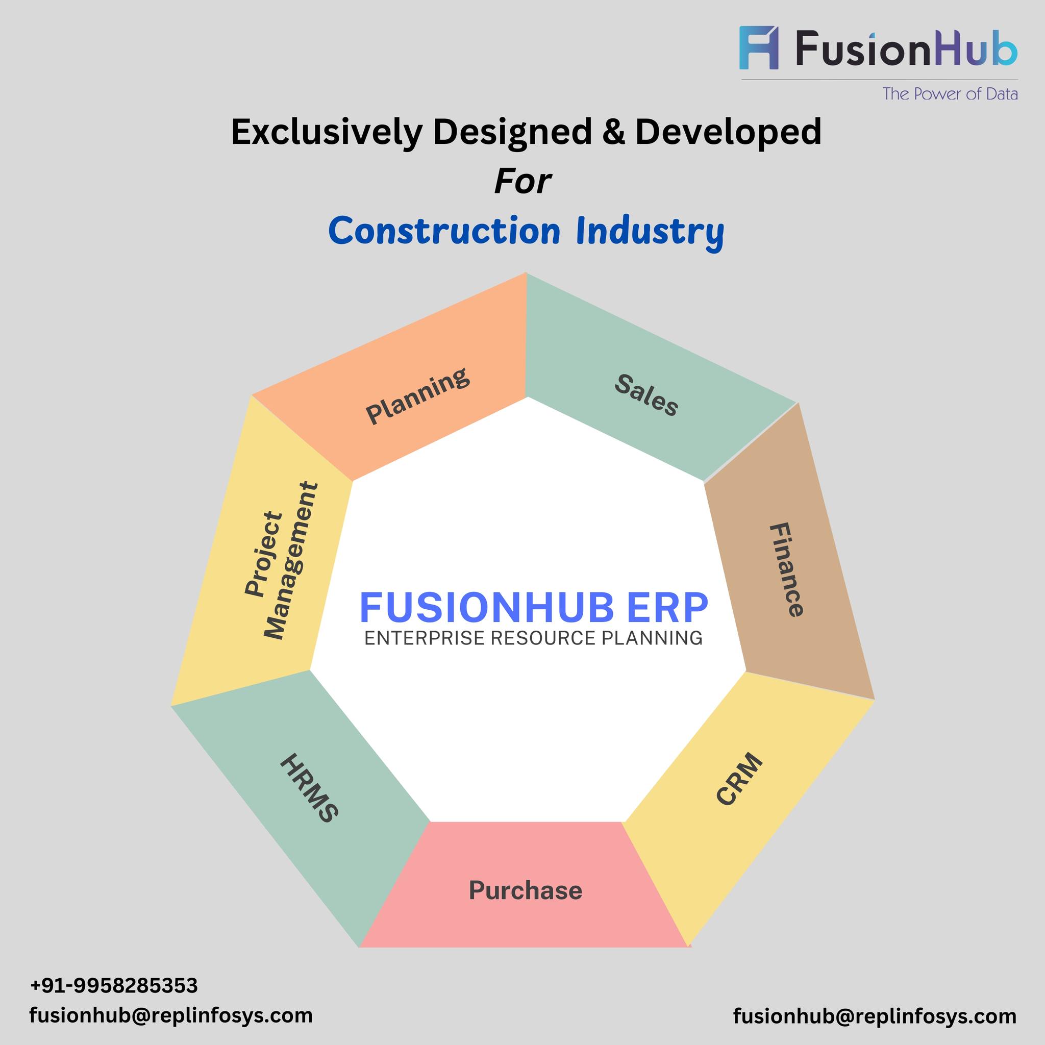 FusionHub Cloud ERP The Ultimate Solution for Construction  - Uttar Pradesh - Noida ID1601603