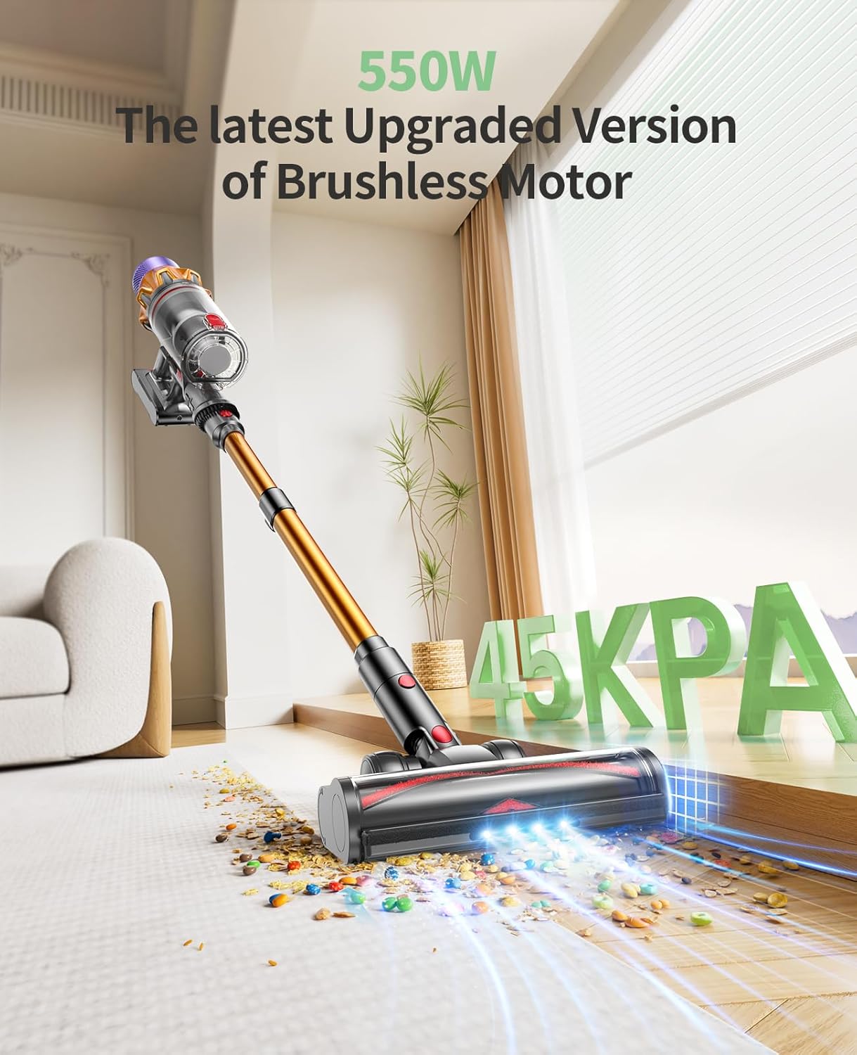 Cordless Vacuum Cleaner 550W 45KPA 60Mins Cordless Stick  - New York - Albany ID1595715 3