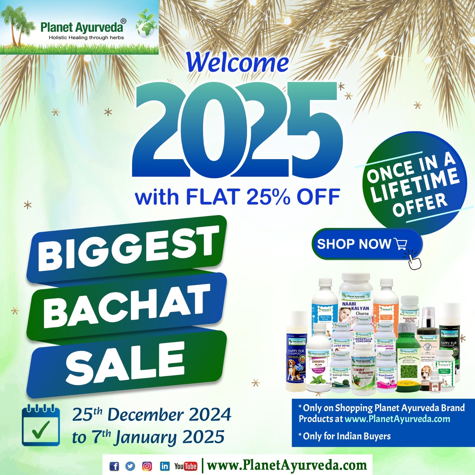 Planet Ayurveda Big Bachat Sale!!  Flat 25 Off  - Madhya Pradesh - Bhopal ID1590930
