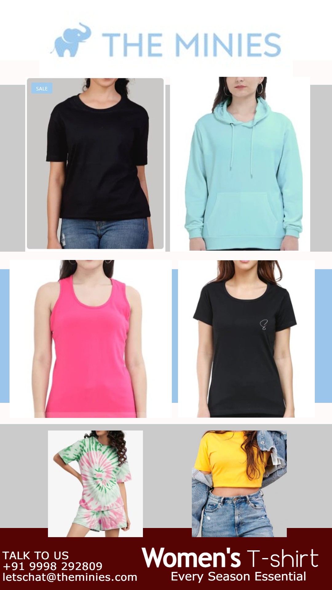 Buy TShirts for Women Online at Best Price  The Minies - Gujarat - Vadodara ID1554053