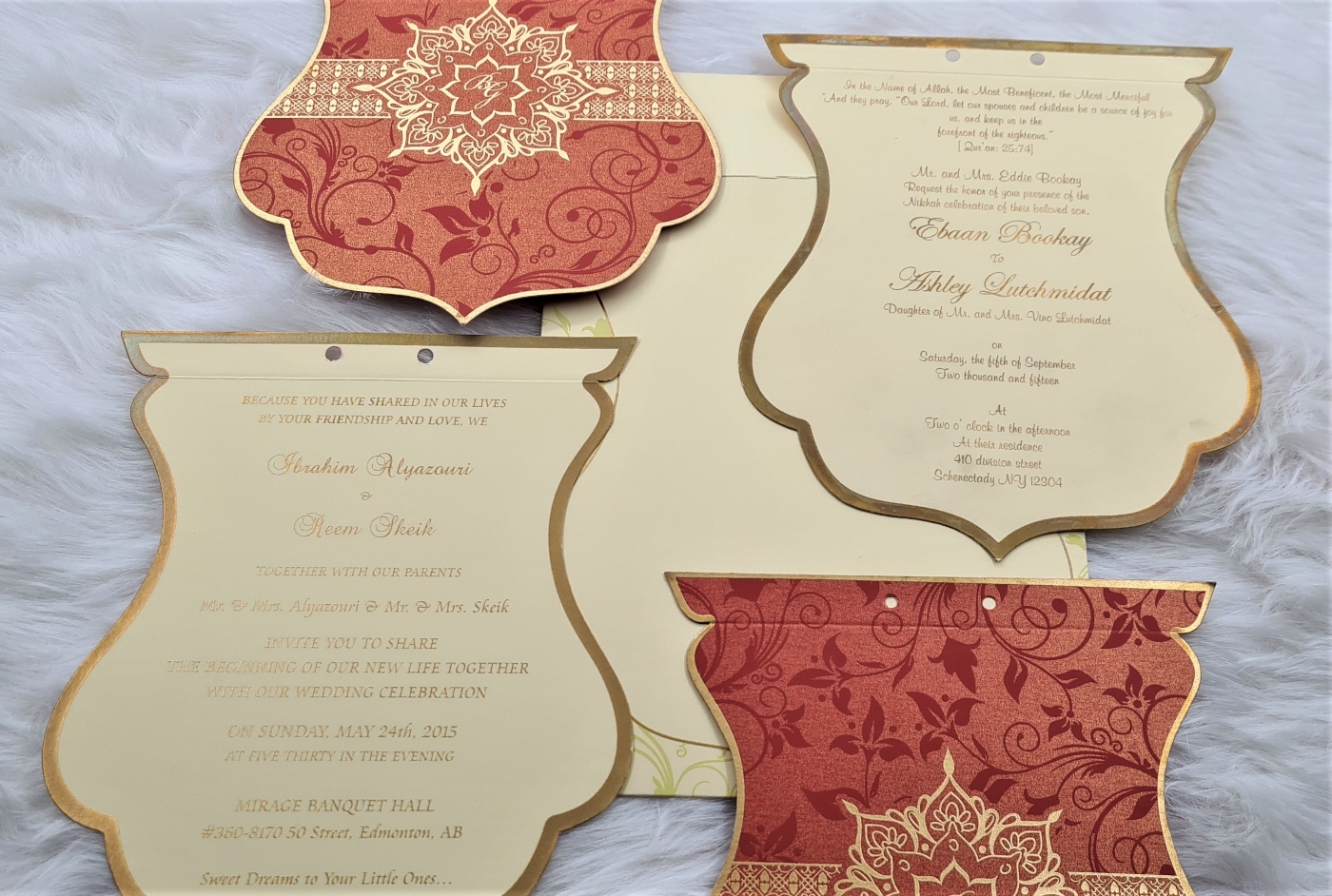Screen Printed Wedding  Shadi Cards Online - North Carolina - Charlotte ID1608716 3