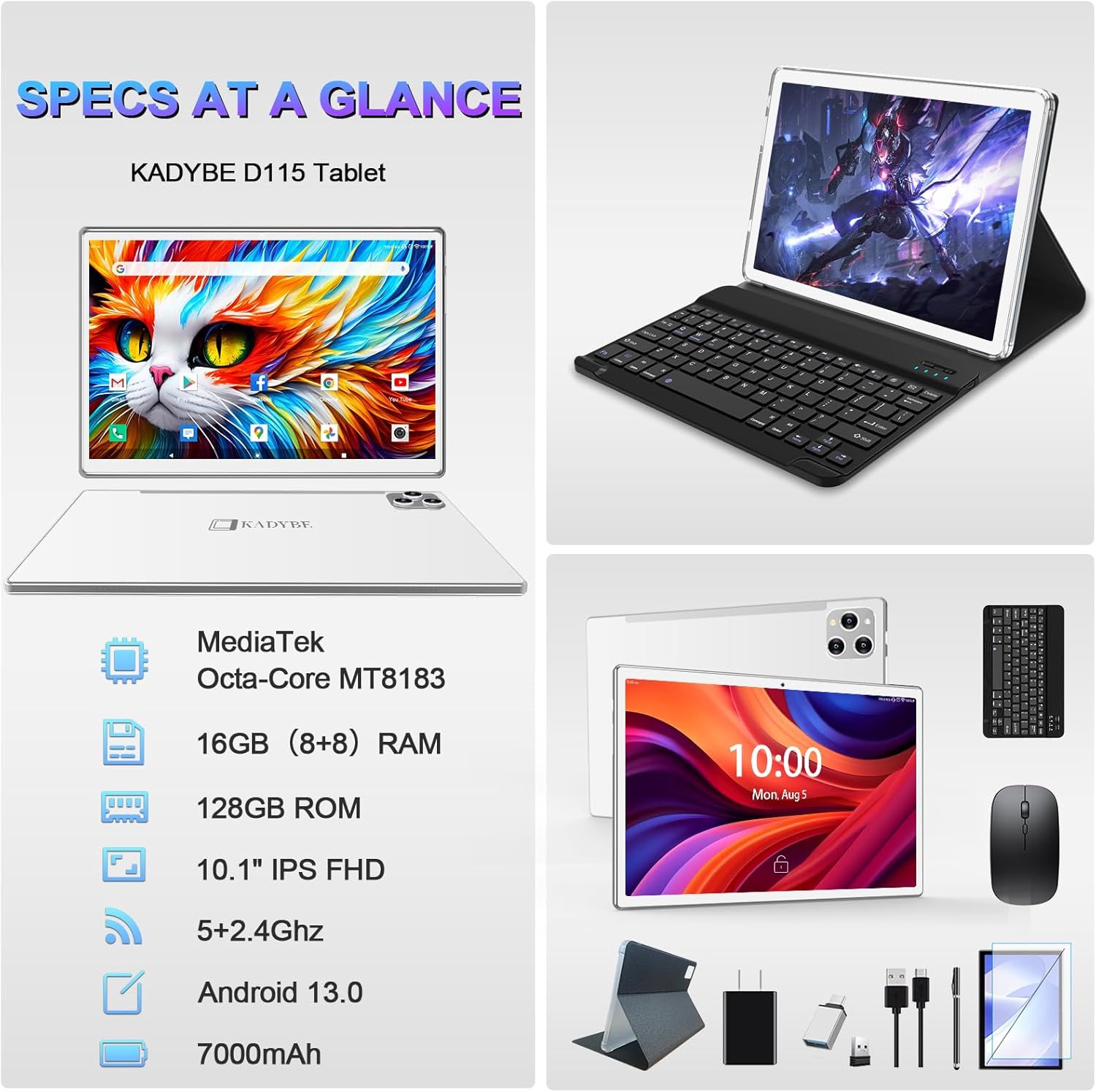 2024 Newest 10 Inch Tablet 128GB ROM16GB RAM 88 Virtual - New York - Albany ID1593691 3