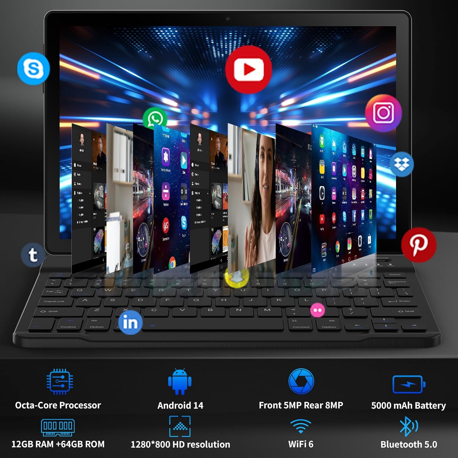 Android Tablet 101 Inch Android 14 Tablet with 1280x800 IP - New York - Albany ID1594072 3