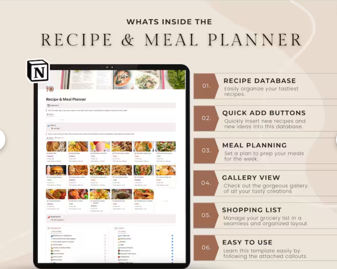 Buy Template Notion Meal Planner - New York - New York ID1519024