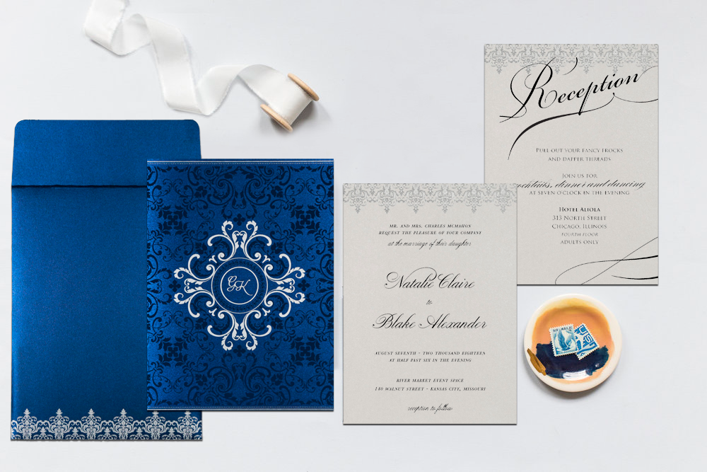Custom Screen Printed Wedding Invitations  Unique  Stylish - New Jersey - Jersey City ID1586994