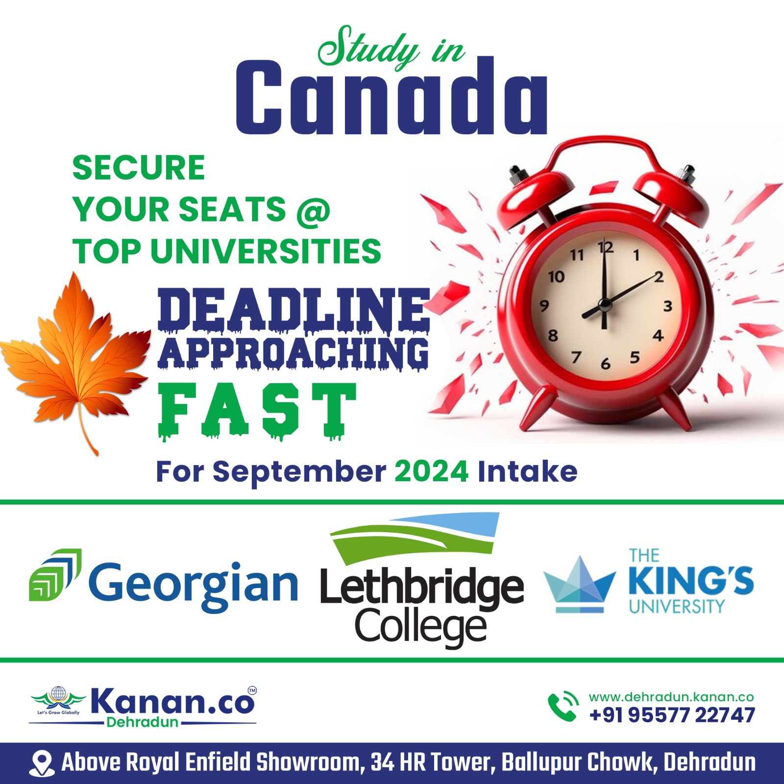 Secure Your Spot for September 2024 Intake at Top Canadian U - Uttaranchal - Dehra Dun ID1535490