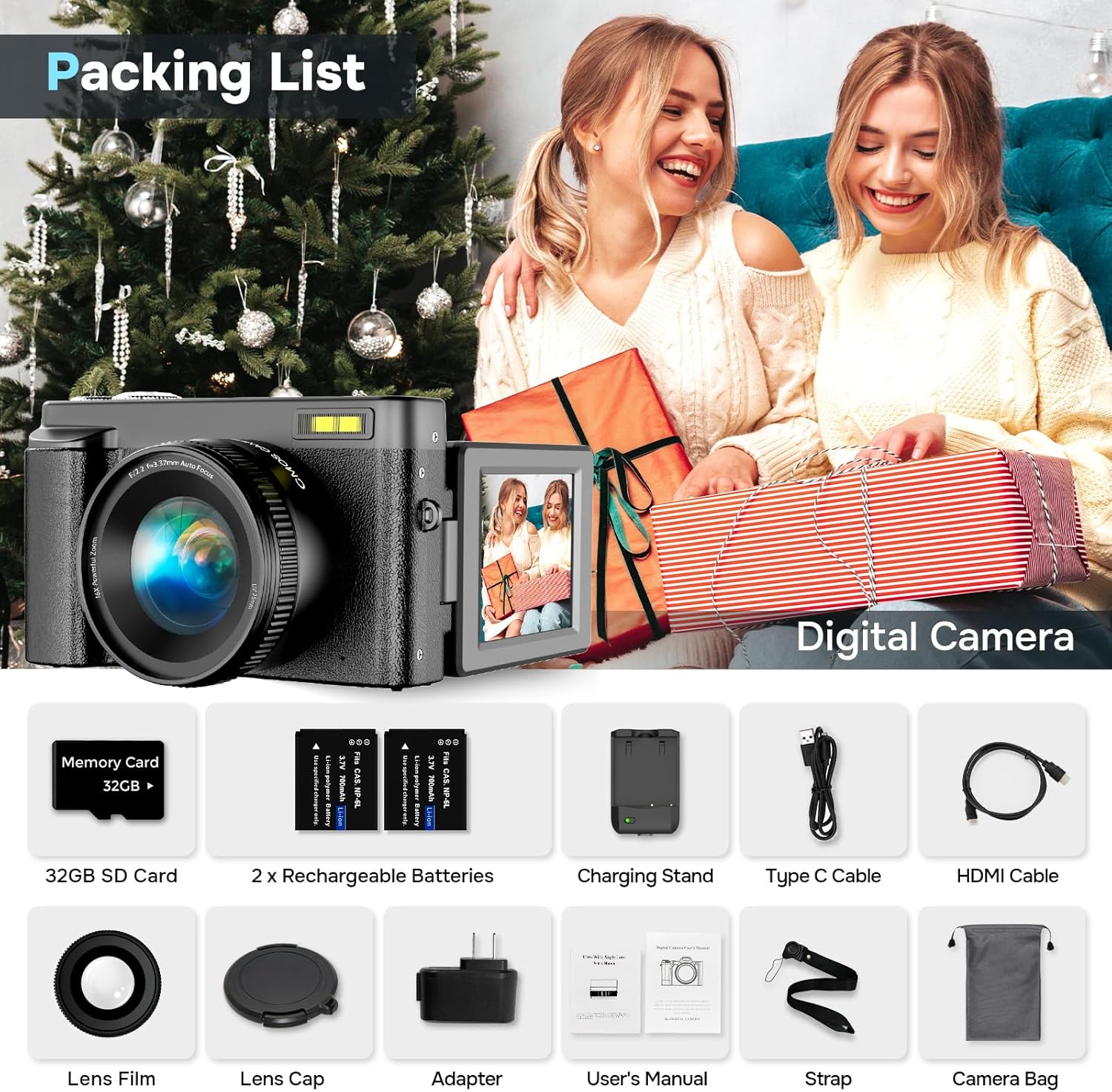 4K Digital Camera for Photography Autofocus Upgraded 48MP V - New York - Albany ID1587007 4