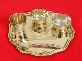  Pure Brass Bhog Thali for Puja  - Maharashtra - Mumbai ID1592663