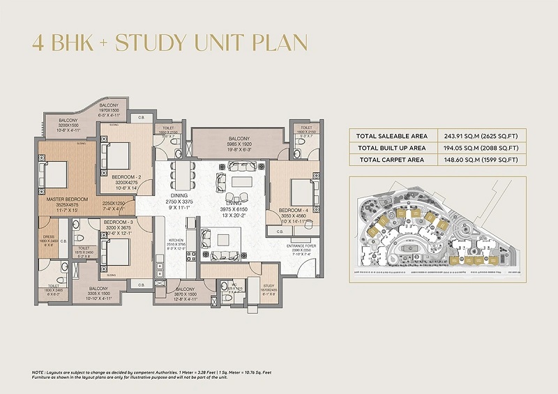 Eternia Residences 3 BHK Apartments in Techzone 4 Greater No - Uttar Pradesh - Noida ID1616494 3