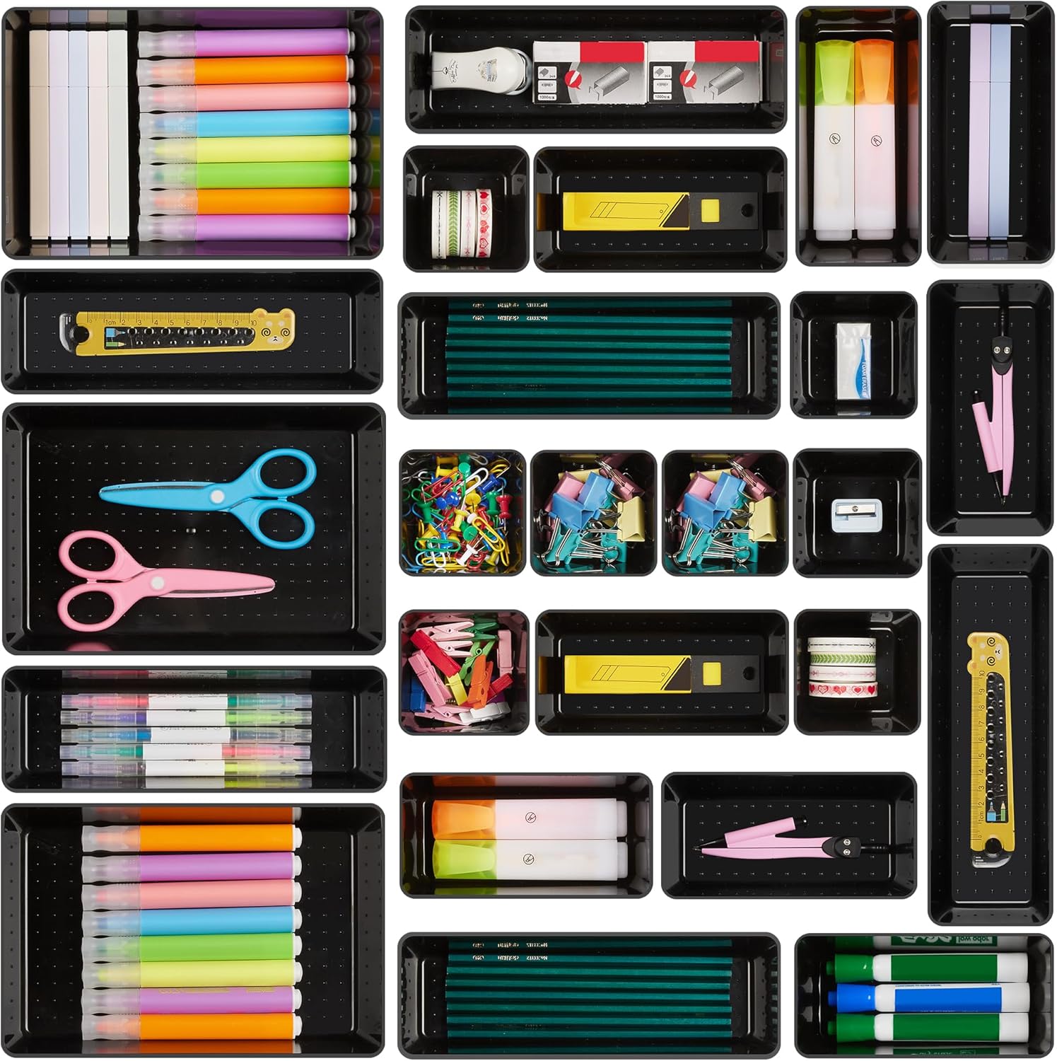 Vtopmart 25 PCS Office Desk Drawer Organizers Set Review - Nevada - Las Vegas ID1607315