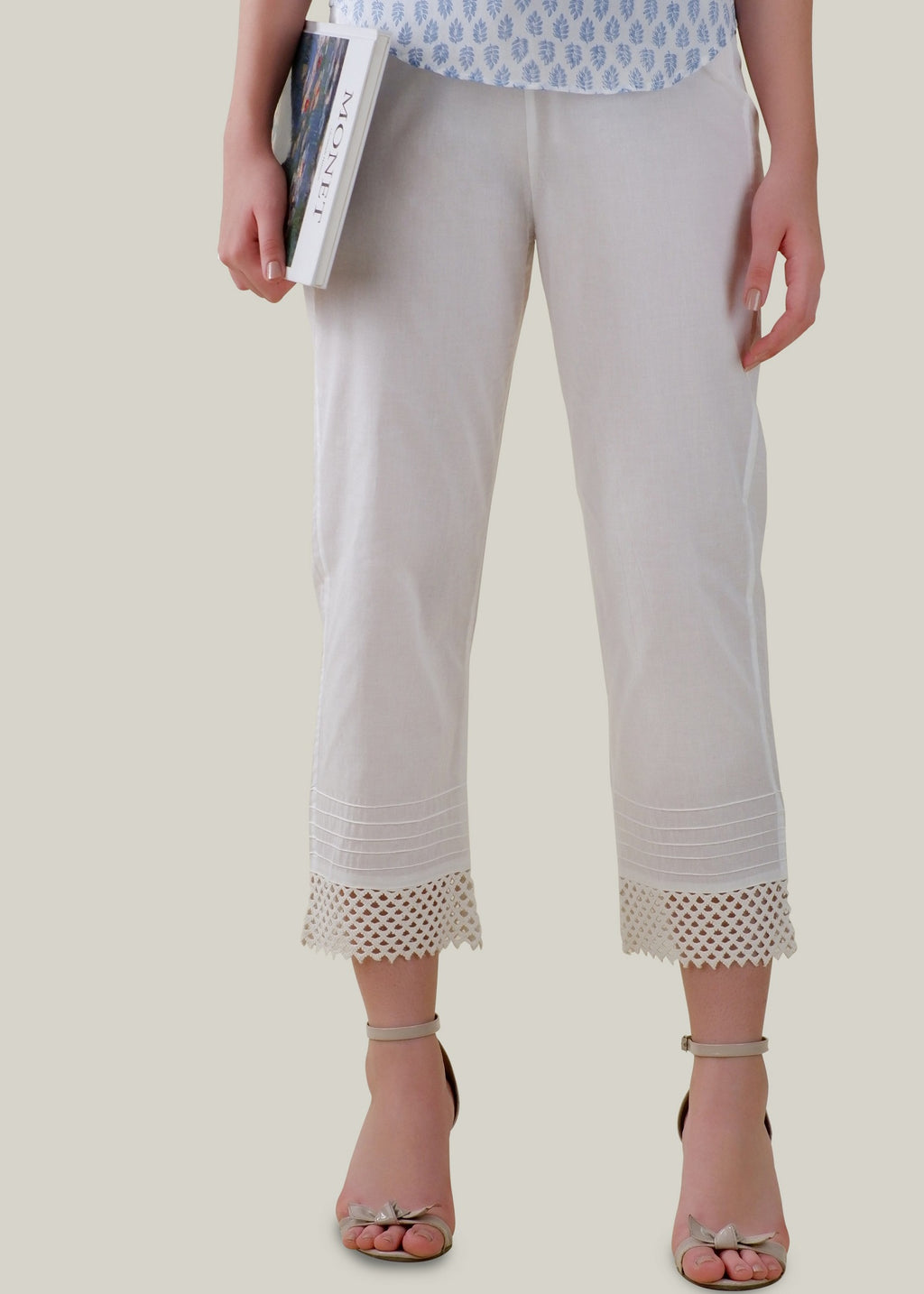 Buy White Regular Cotton Prithvi Pant Online - Rajasthan - Jaipur ID1557031