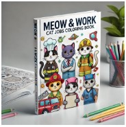 Meow  Work Cat Jobs Coloring Book Review - New York - Albany ID1604603 2