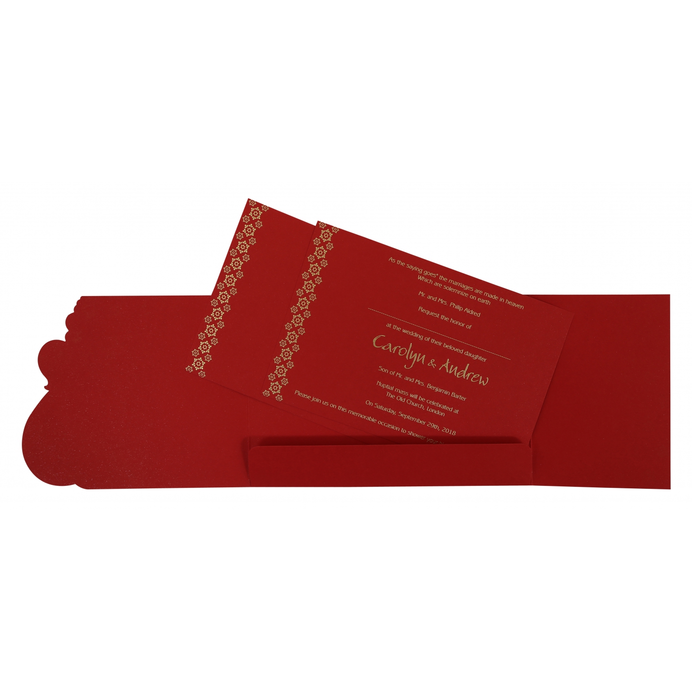Traditional Wedding Invites  Enduring Charm - California - Los Angeles ID1606644 3