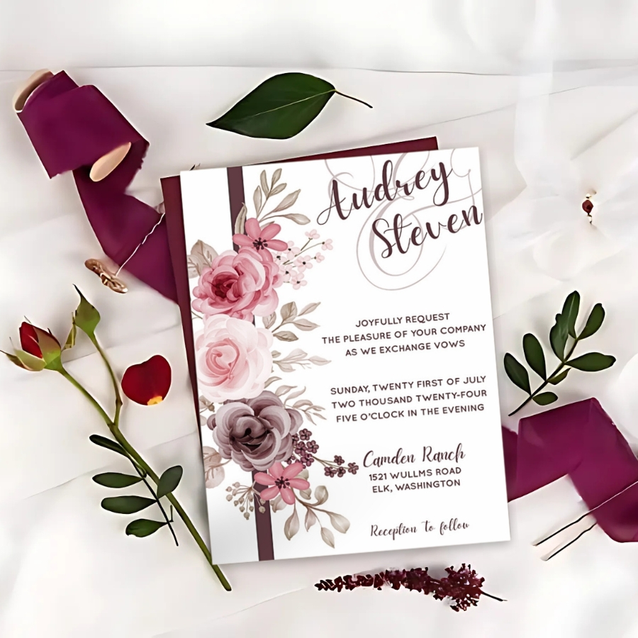 Digital Printed Wedding Cards with RSVP  More - Massachusetts - Boston ID1604991
