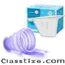 Imafeed Collapsible Silicone Cup Foldable Sterilizing Container Cup for Feeding Cup | Kills 99.9% of Germs | 1 Feeding Cup + 1 Sterilizing Cup – Purple