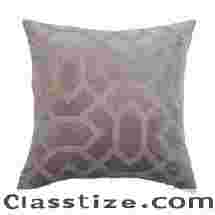 Shop Grey Velvet Cushion Cover Online India at - Ratan Jaipur